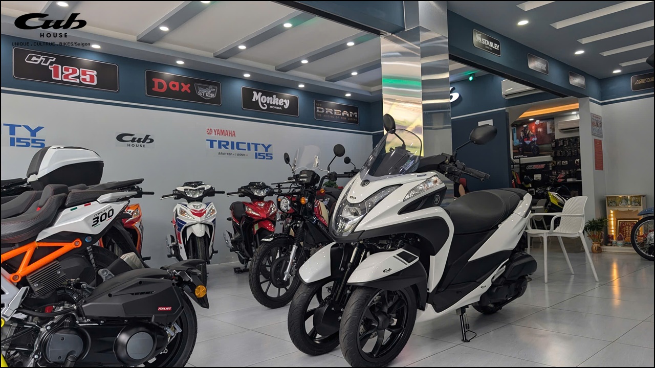 Yamaha Tricity 155 về đến Cub House Sài Gòn lô xe mới