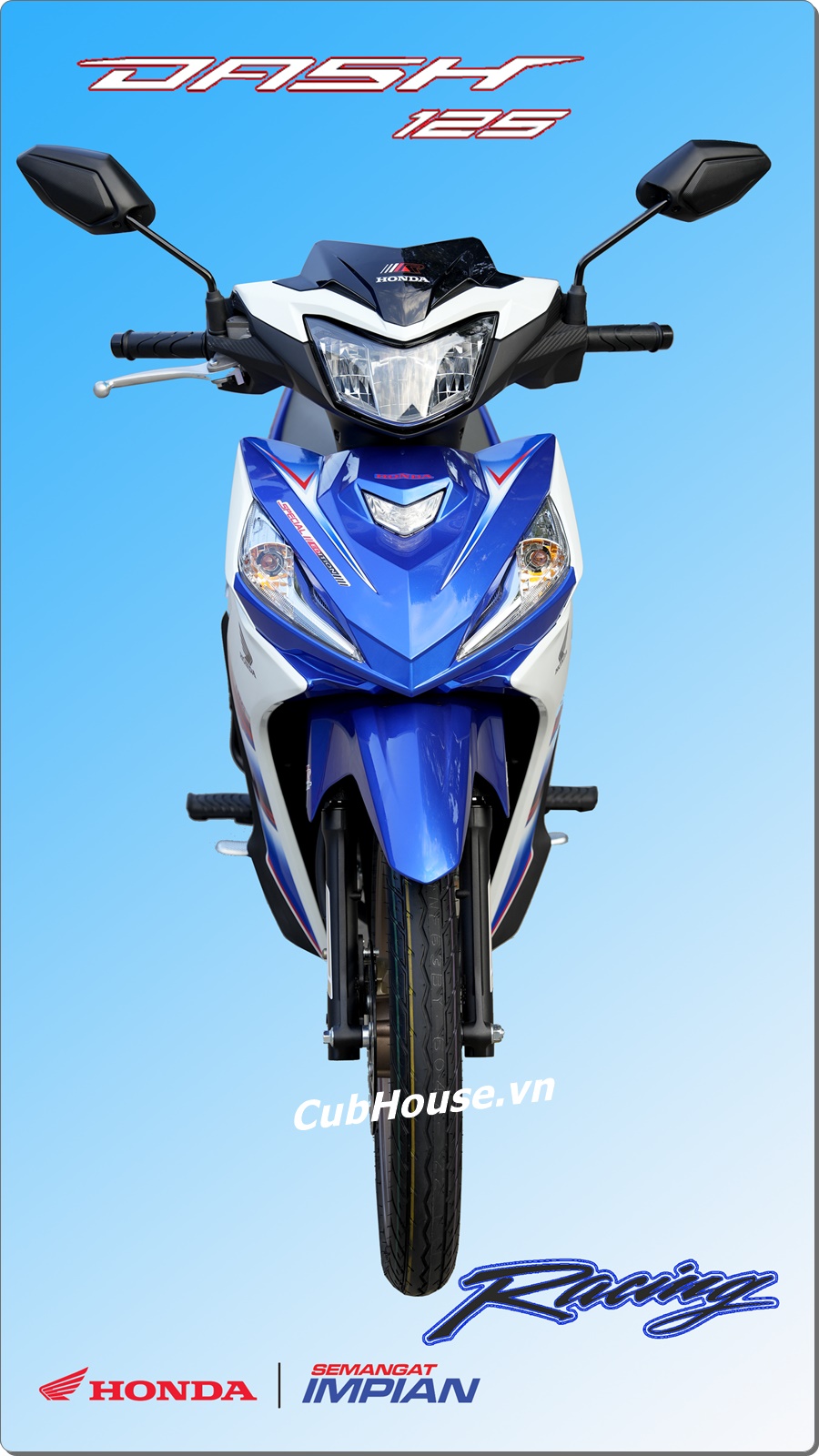 Honda Dash 125 Racing Custom 2026 Malaysia mau xanh 1