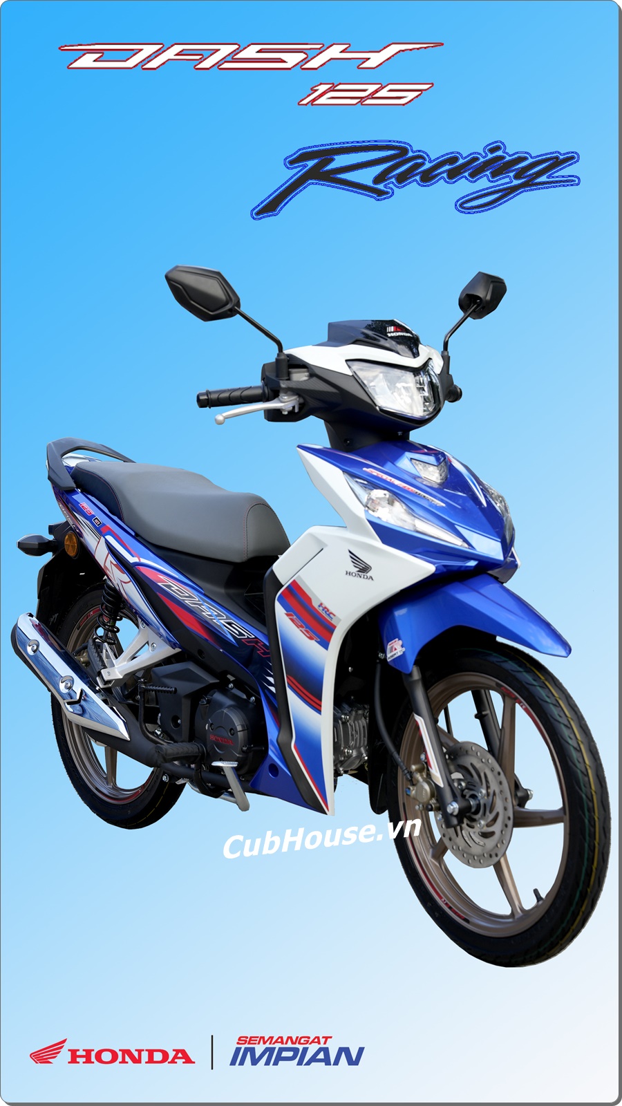 Honda Dash 125 Racing Custom 2026 Malaysia mau xanh 10
