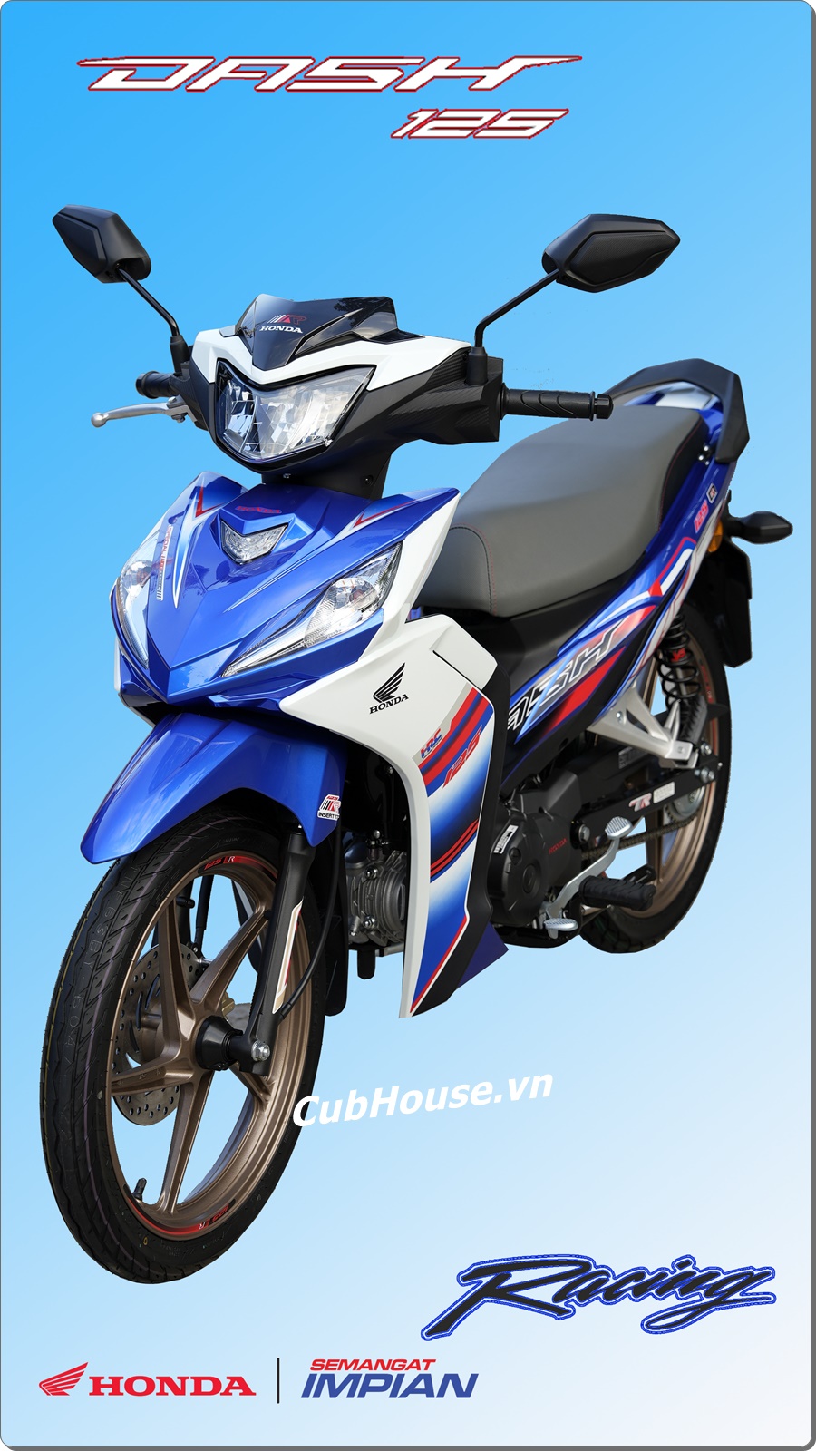 Honda Dash 125 Racing Custom 2026 Malaysia mau xanh 11