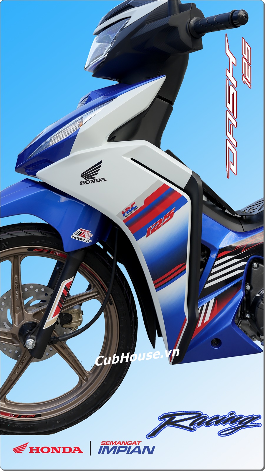 Honda Dash 125 Racing Custom 2026 Malaysia mau xanh 14
