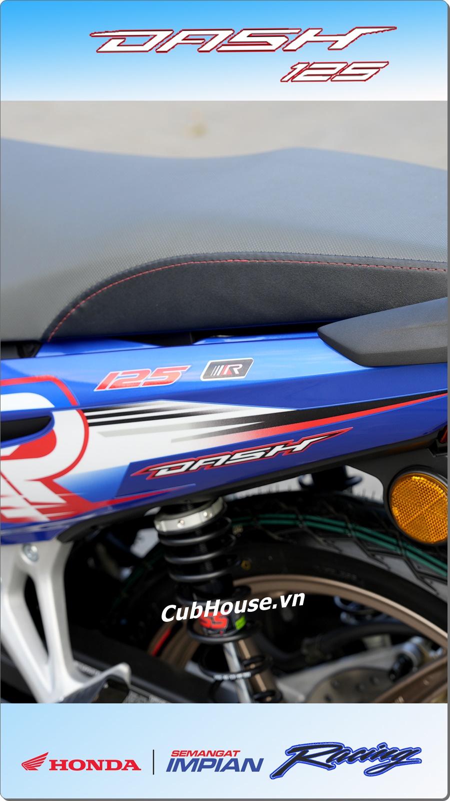 Honda Dash 125 Racing Custom 2026 Malaysia mau xanh 15