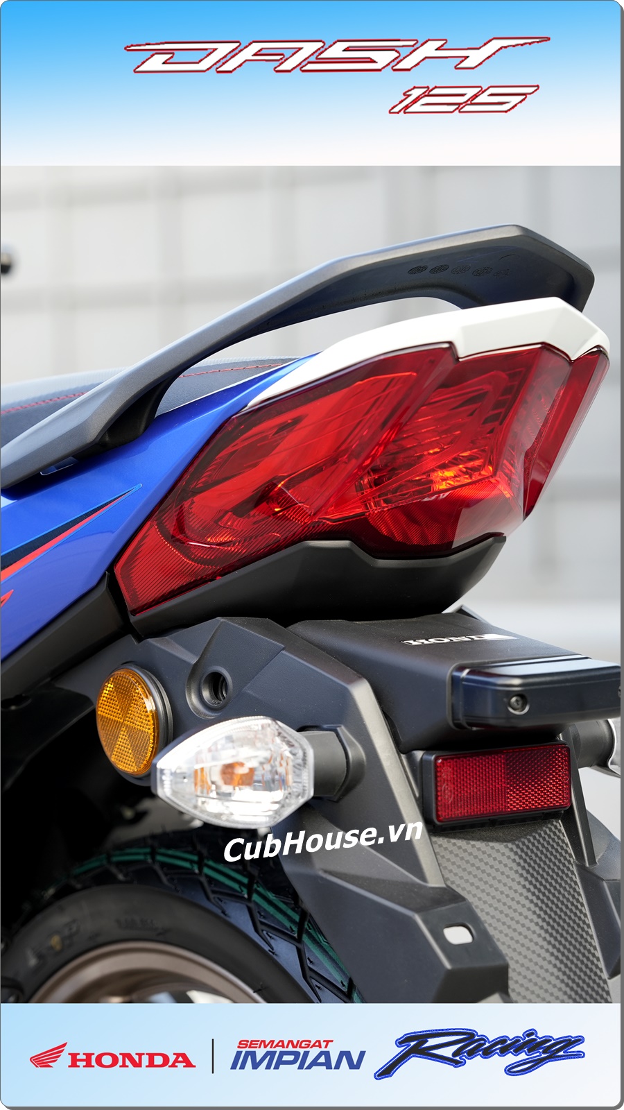 Honda Dash 125 Racing Custom 2026 Malaysia mau xanh 2