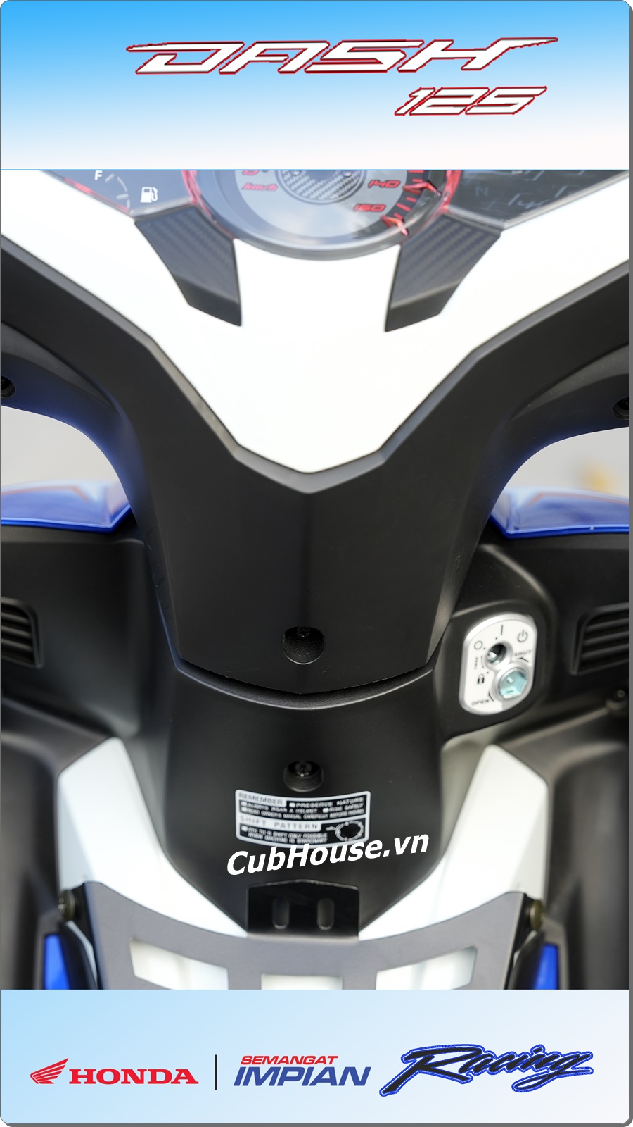 Honda Dash 125 Racing Custom 2026 Malaysia mau xanh 4