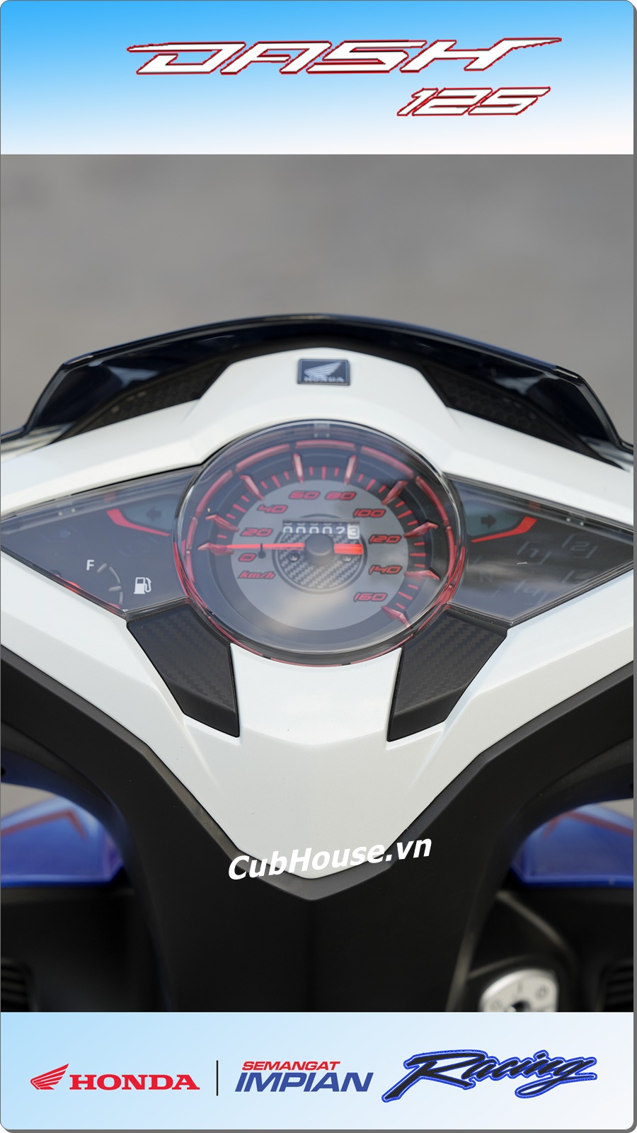 Honda Dash 125 Racing Custom 2026 Malaysia mau xanh 6