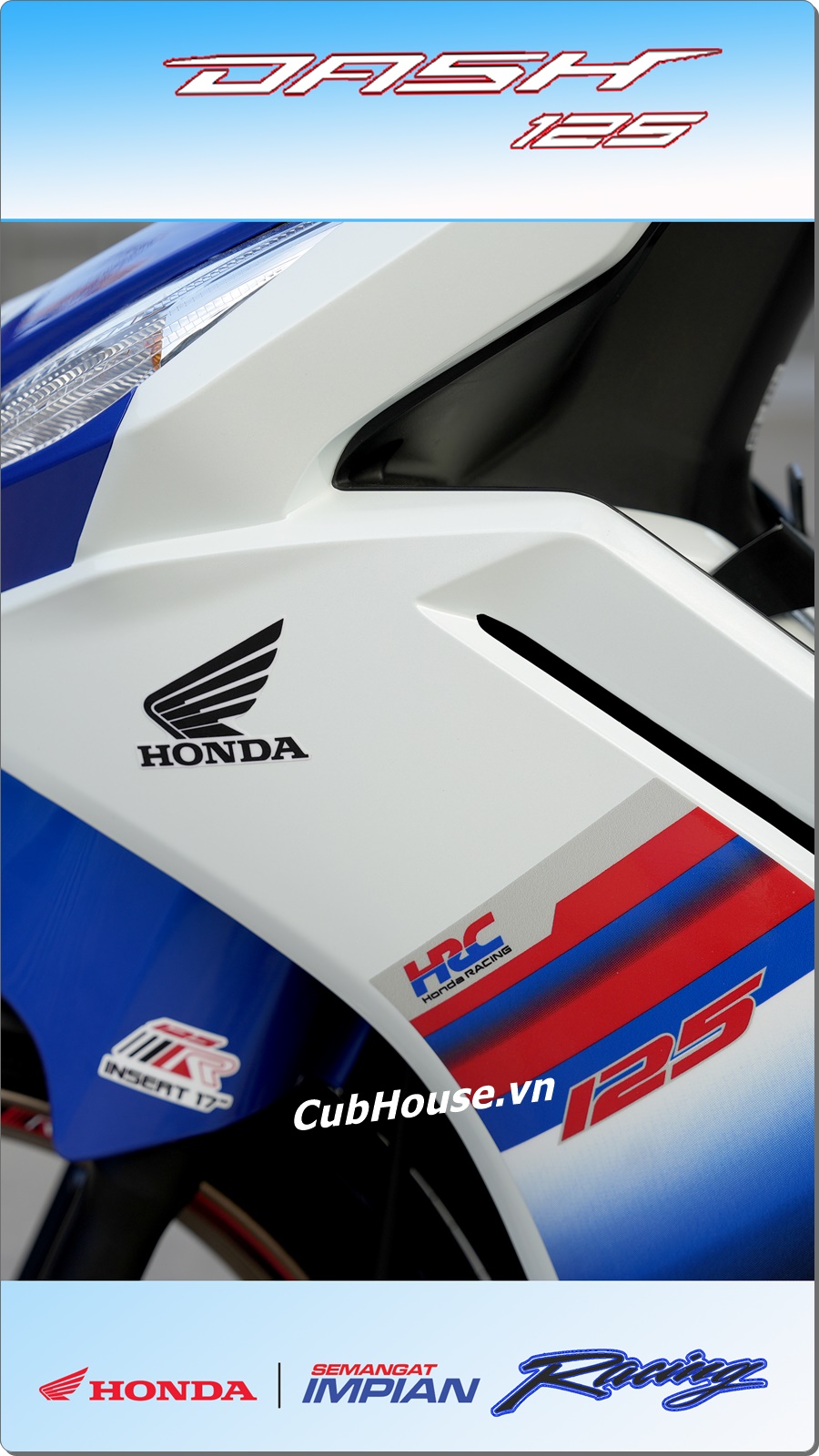 Honda Dash 125 Racing Custom 2026 Malaysia mau xanh 8