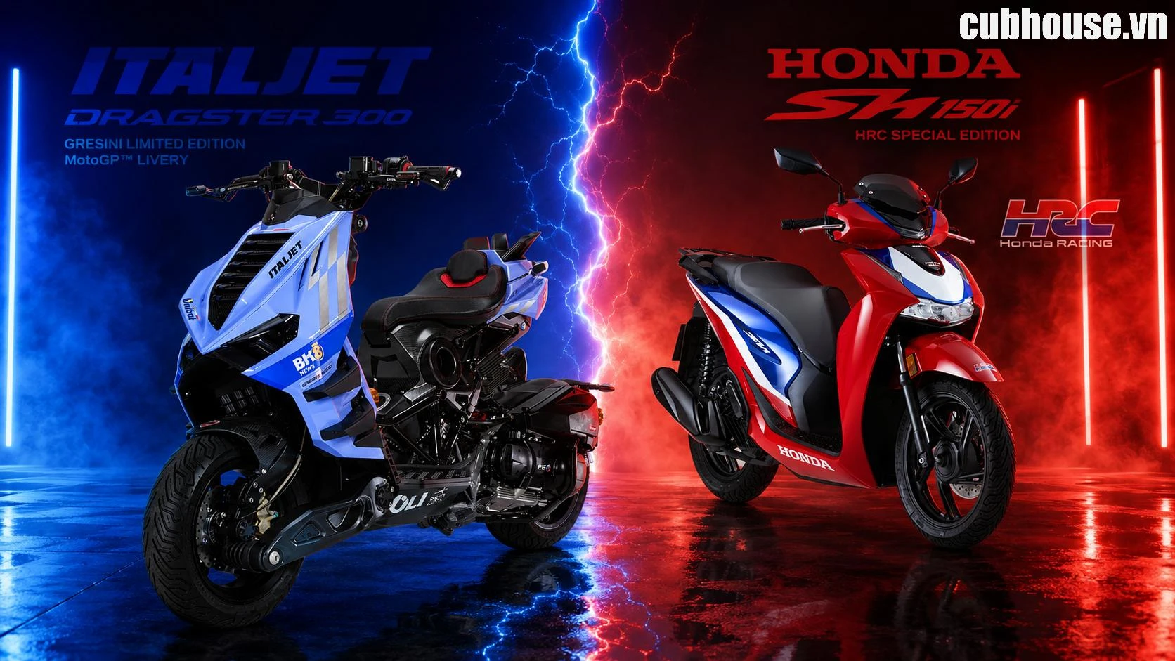 Honda SH150i HRC S.E 2026 Hay Italjet Dragster 300 Gresini L.E? Cuộc Đối Đầu Của Hai Biểu Tượng Xe Giới Hạn Khiến Giới Sưu Tầm “Đứng Ngồi Không Yên”