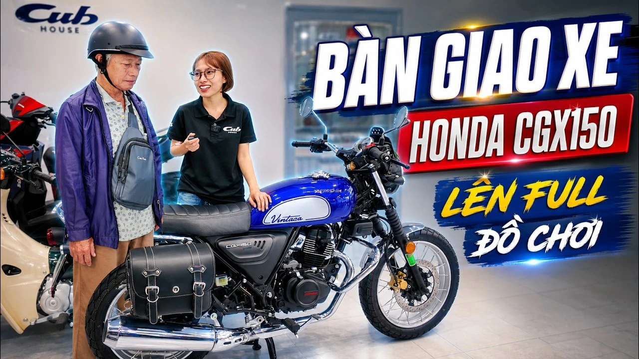 Bàn giao Honda CGX 150 bản Đặc Biệt – Mẫu mô tô classic gọn nhẹ lý tưởng để đi phố và dạo tour cuối tuần 1 Bàn giao Honda CGX 150 bản Đặc Biệt – Mẫu mô tô classic gọn nhẹ lý tưởng để đi phố và dạo tour cuối tuần