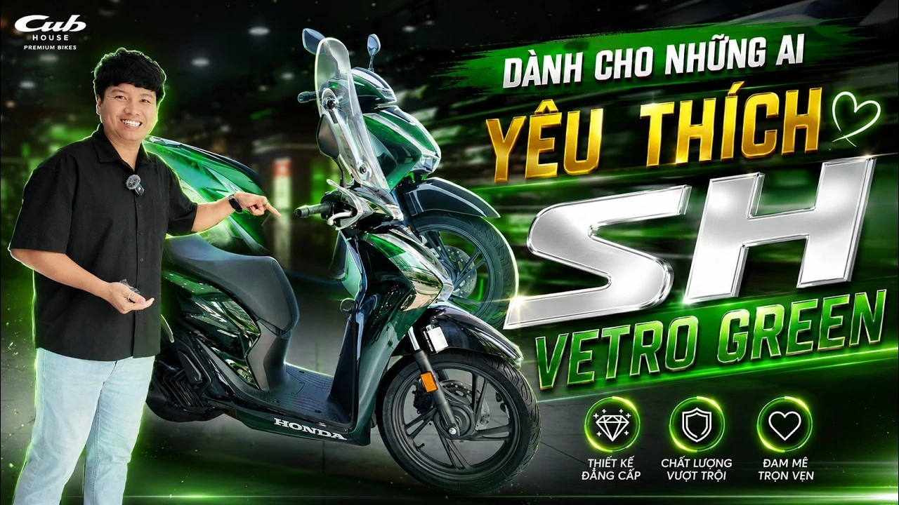 Giá xe SH150i Vetro Xanh Ngọc Lục Bảo trong tháng 7: Phiên bản giới hạn chỉ còn số lượng ít tại Cub House