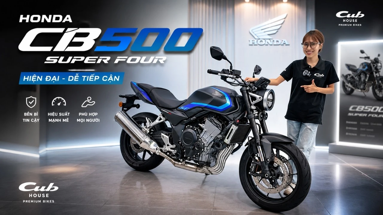 Honda CB500SF Super Four 2026 – Huyền thoại Super Four trở lại với diện mạo hoàn toàn mới!