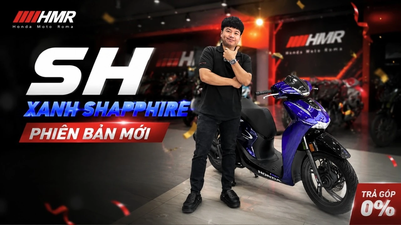Phiên bản mới: Honda SH150i HMR Vetro Xanh Sapphire – Dấu ấn mới của SH Ý Made in Italy