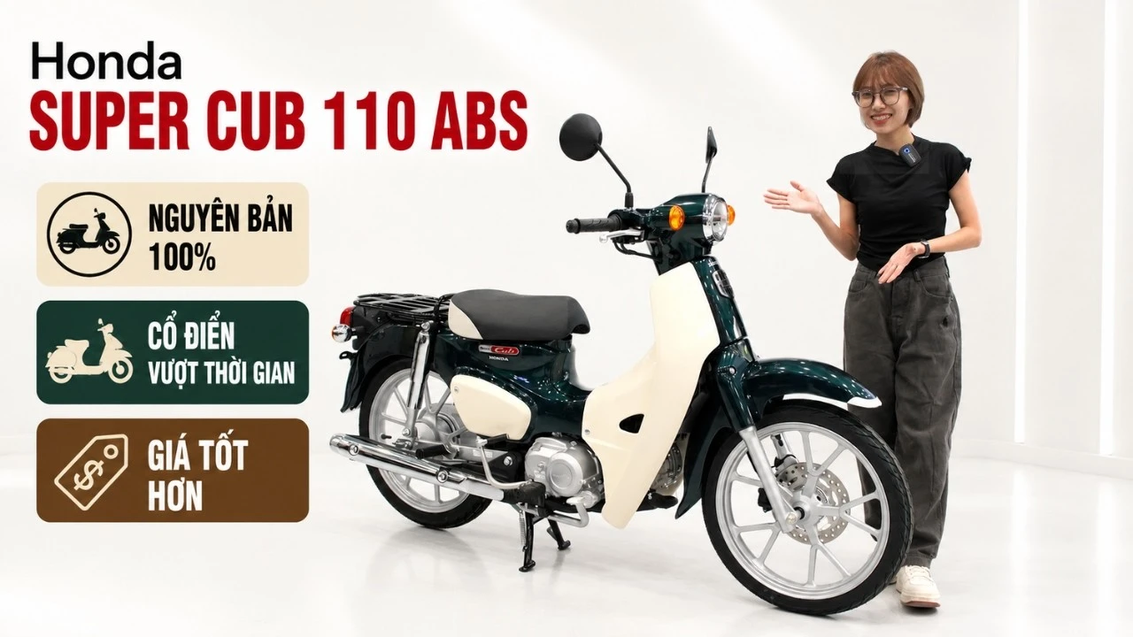 Super Cub 110 ABS cổ điển nhưng không lỗi thời – Có sẵn xe, mua ngay tại CubHouse