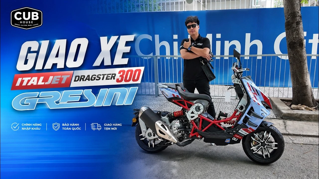 Giao xe Italjet Dragster 300 Gresini nguyên kiện về Quận 2