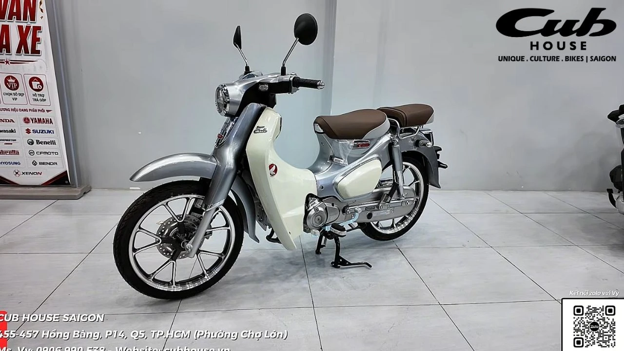 Honda Super Cub 125 ABS 2026 màu bạc có sẵn xe tại Cub House Sài Gòn