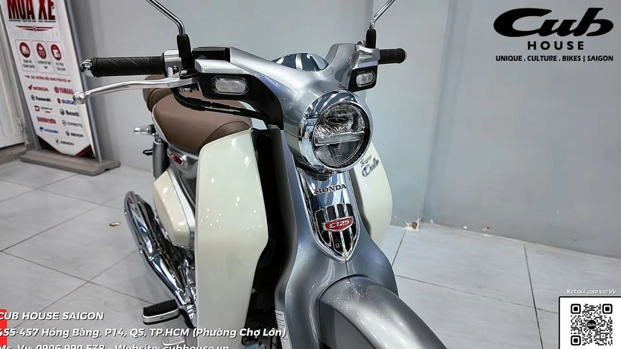 Honda Super Cub 125 ABS 2026 màu bạc có sẵn xe tại Cub House Sài Gòn
