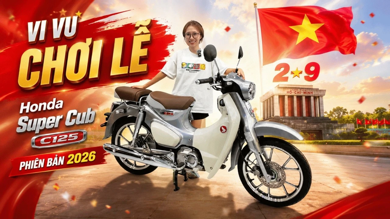 Honda Super Cub 125 ABS 2026 màu bạc có sẵn xe tại Cub House Sài Gòn