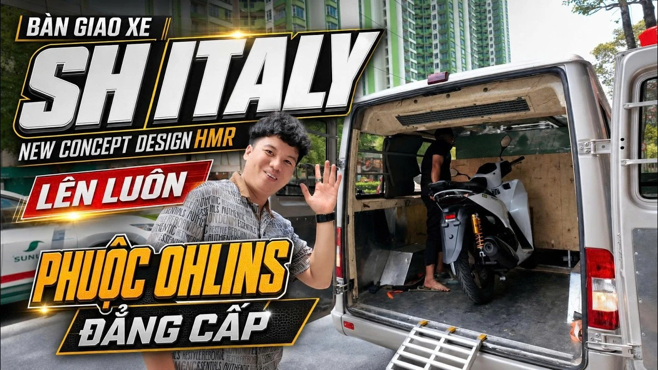 Khui thùng giao xe Honda SH150i nhập Ý, lên phuộc Öhlins tại CubHouse VN