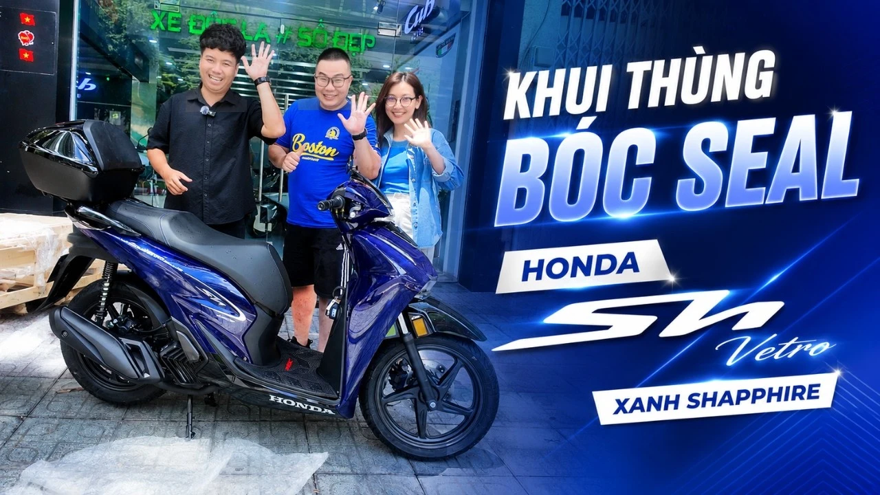 Khui thùng Honda SH150i Vetro Xanh Sapphire 2026 bản New Concept tại Showroom Cub House