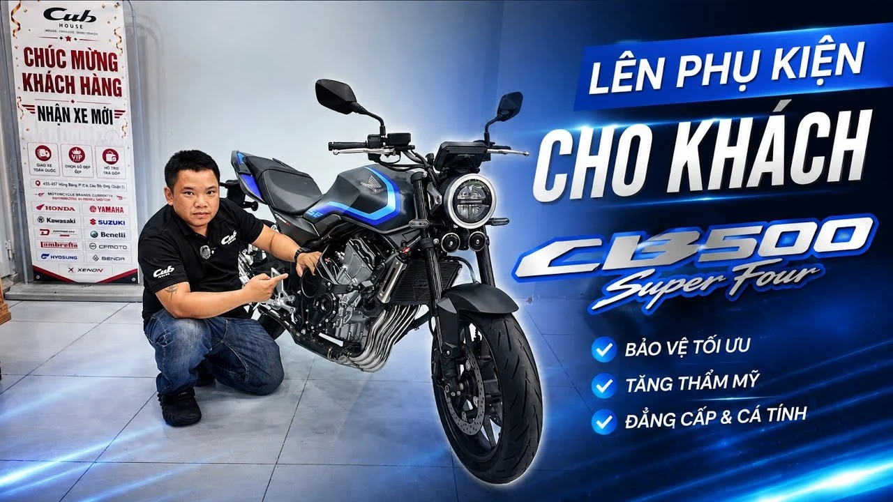 Honda CB500 Super Four nâng cấp phụ kiện tại Cub House Sài Gòn