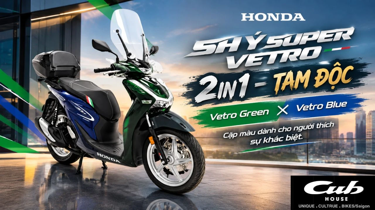 Honda SH Ý 150i Super Vetro 2in1 “Tam Độc” – Độc đáo, độc quyền, độc nhất vô nhị