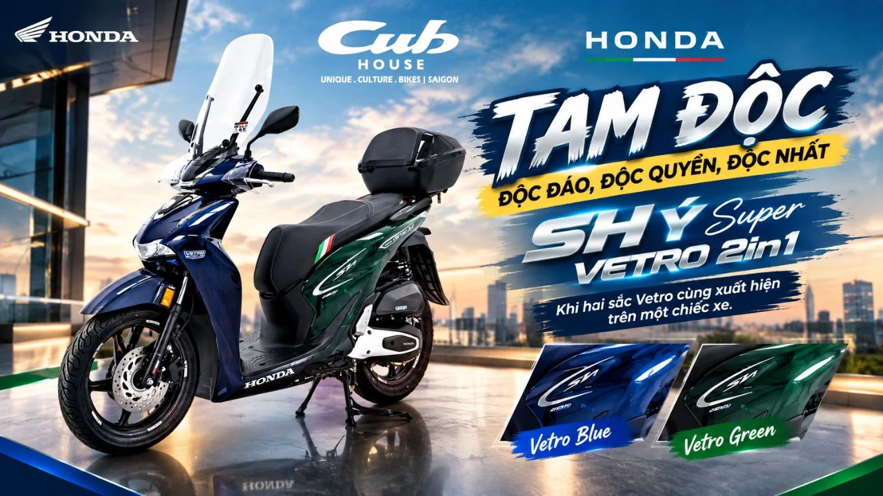 Honda SH Ý 150i Super Vetro 2in1 “Tam Độc” – Độc đáo, độc quyền, độc nhất vô nhị