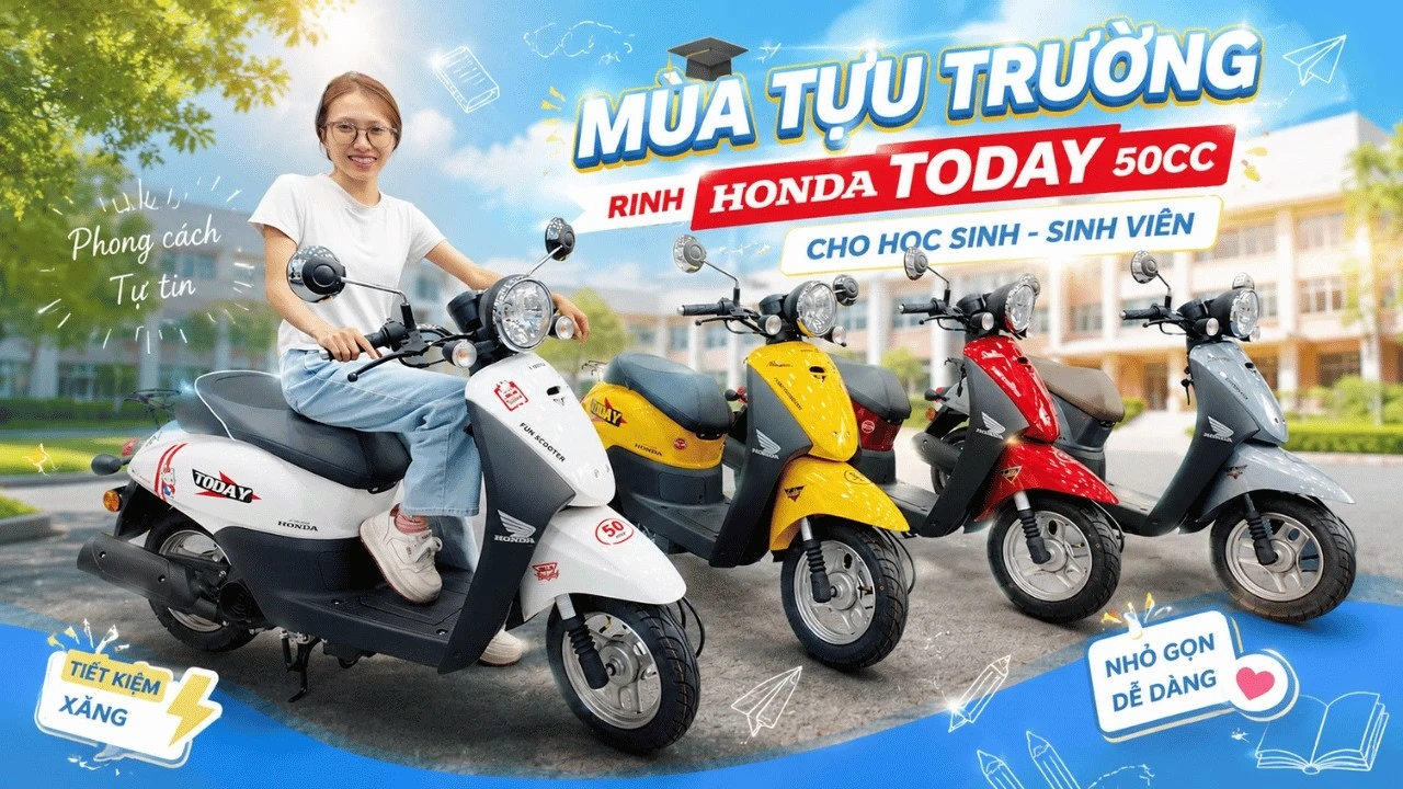 4 màu Honda Today 50cc đang có sẵn tại Cub House – Bạn thích màu nào?