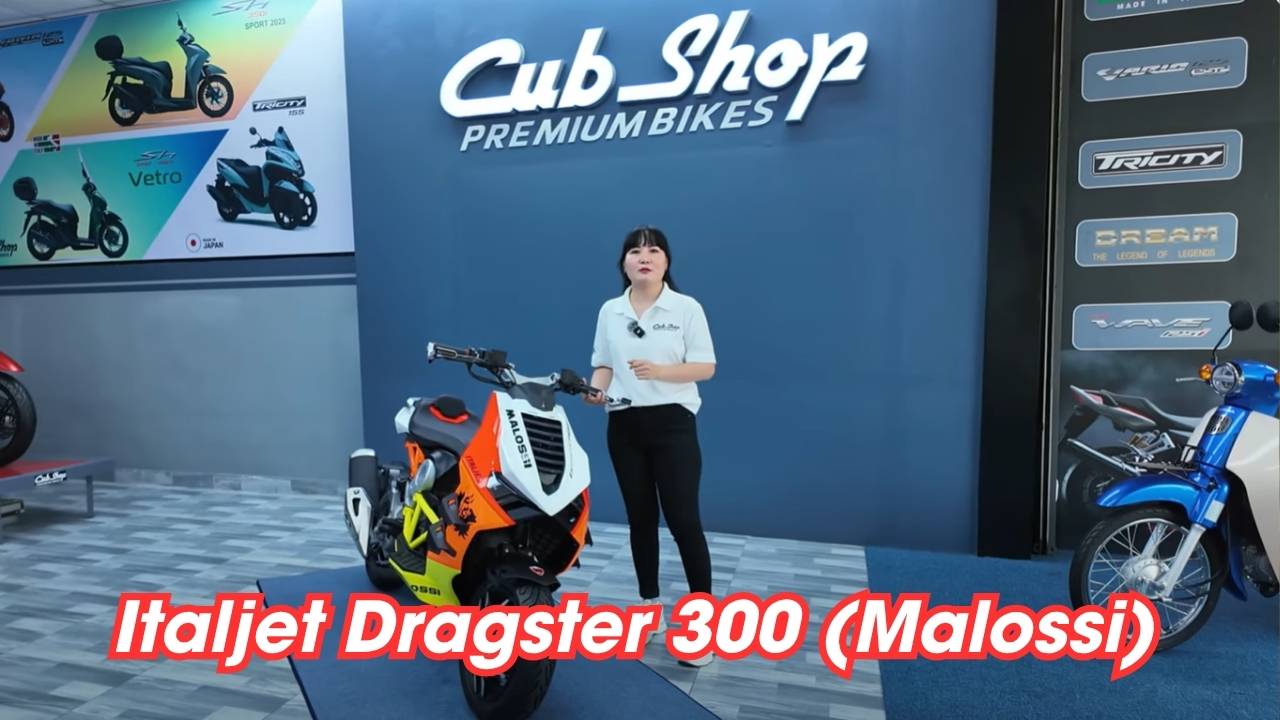 Italjet Dragster 300 (Malossi): Siêu phẩm tay ga độc lạ, cá tính mạnh mẽ vừa đổ bộ Việt Nam