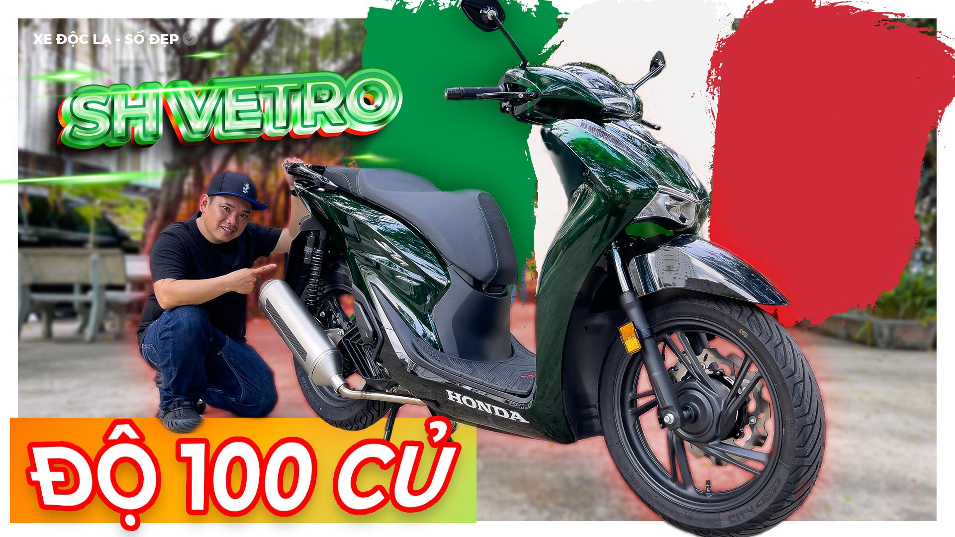 Khách hàng mua Honda SH Ý VETRO chơi lớn độ đồ chơi hơn 100 triệu