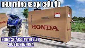 khui thùng Honda SH Ý 150i Vetro Blue Honda Roma