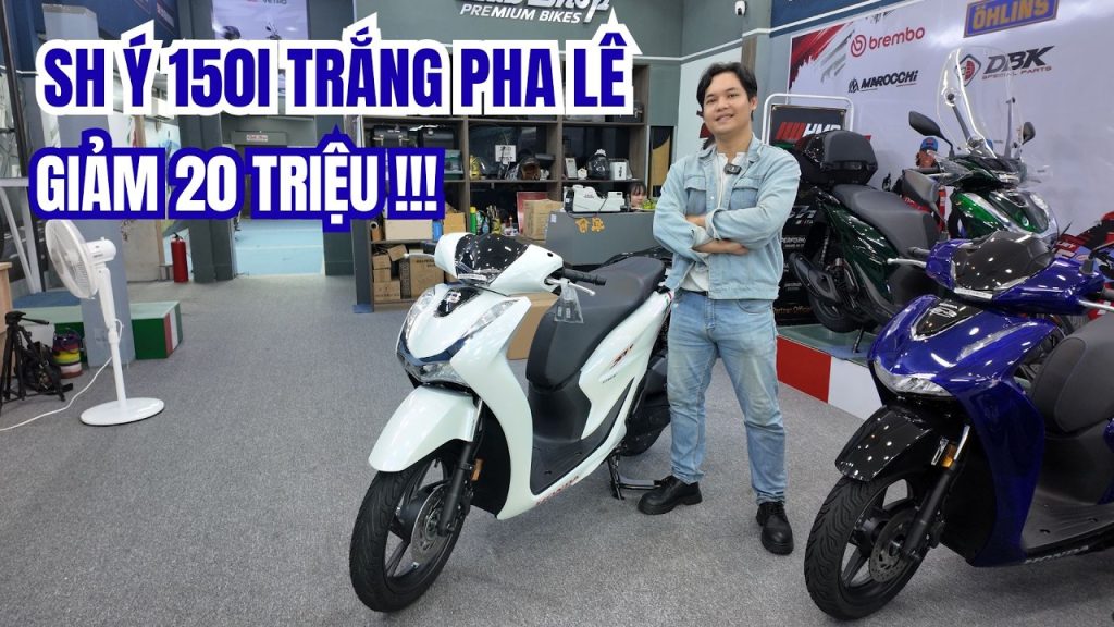 Honda SH150i trắng pha lê