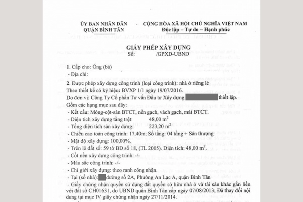 Giấy phép xây dựng