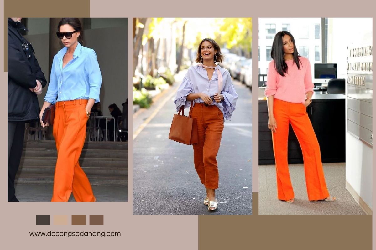 bí quyết phối đồ chuẩn style cùng tone cam