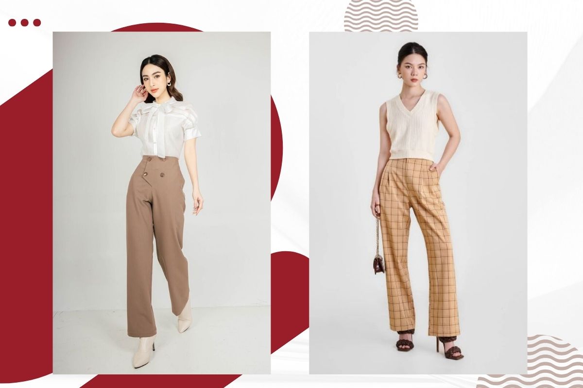 cách phối đồ cùng áo croptop công sở