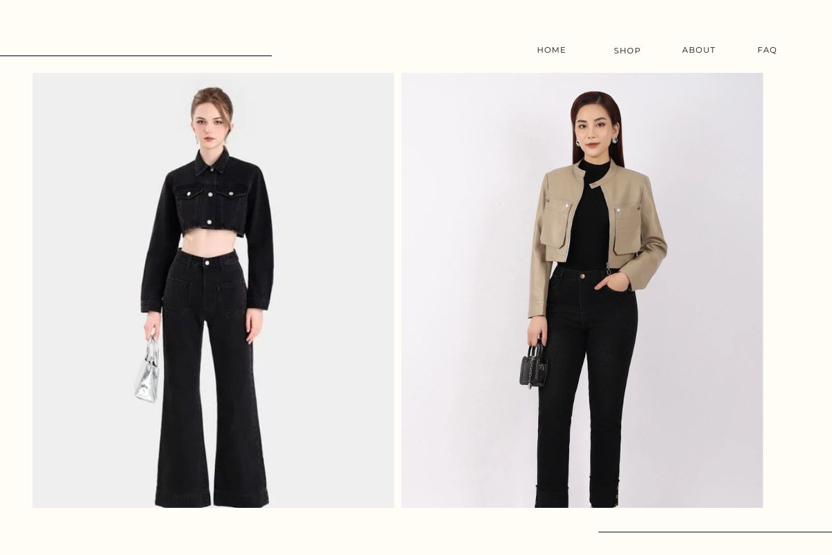 mẫu áo croptop công sở trẻ trung