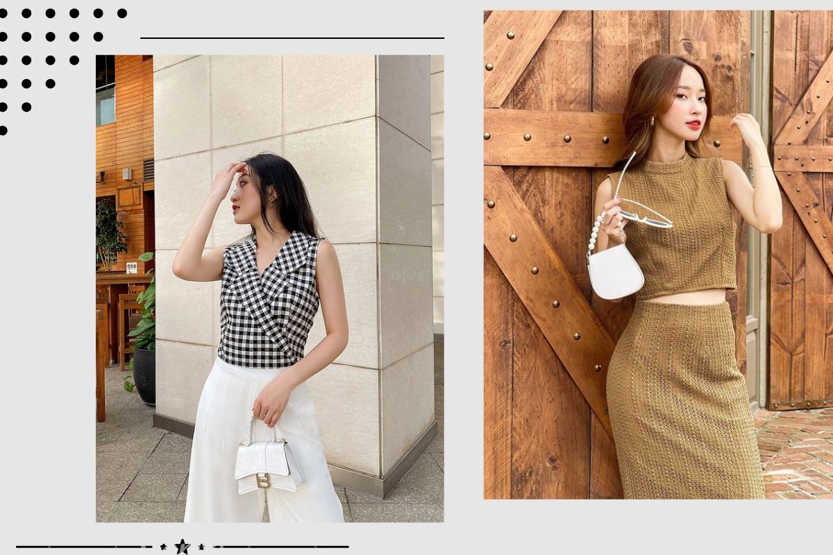 mẫu áo croptop công sở trẻ trung