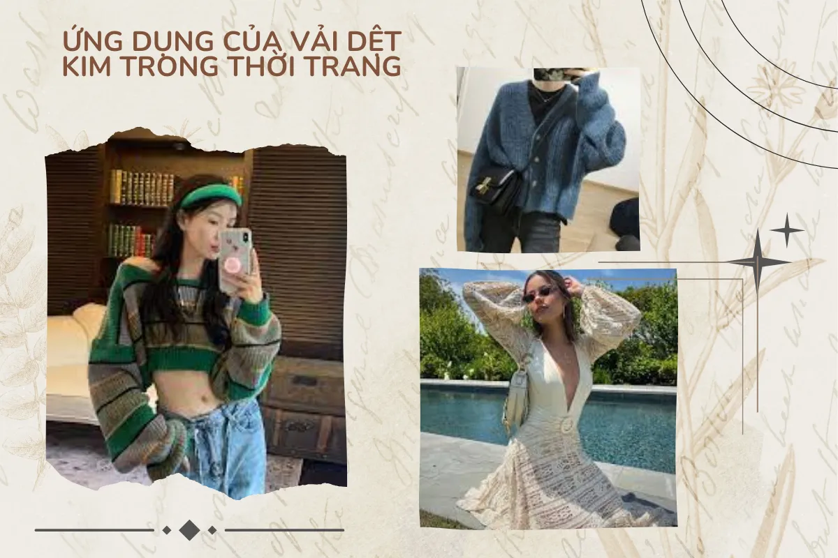 Ứng dụng của vải dệt kim trong thời trang.