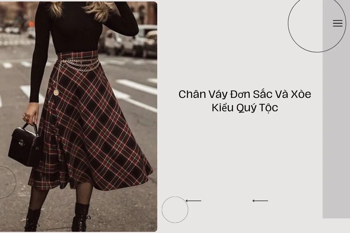 Chân Váy Đơn Sắc Và Xòe Kiểu Quý Tộc