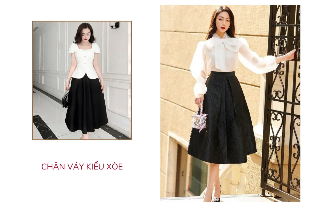 C.váy kiểu xòe