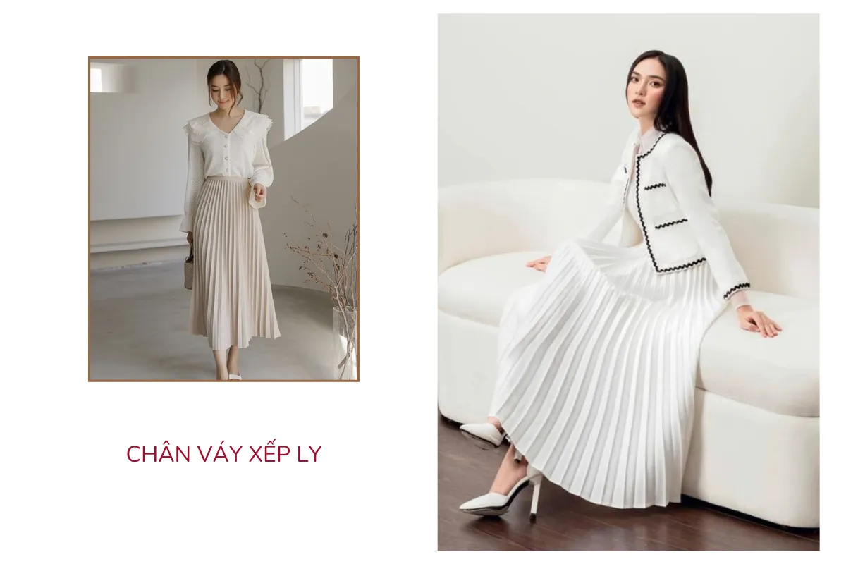 Chân váy xếp ly
