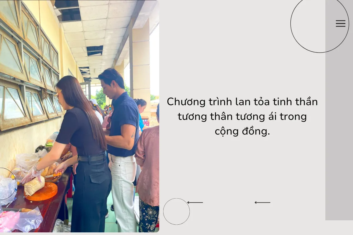 Chương trình lan tỏa tinh thần tương thân tương ái trong cộng đồng.