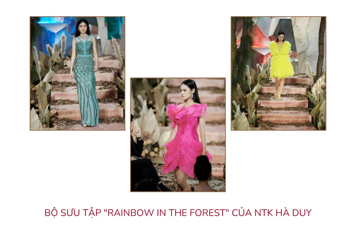Một số hình ảnh trong Bộ sưu tập Rainbow in the Forest tại show See in the Forest của NTK Hà Duy