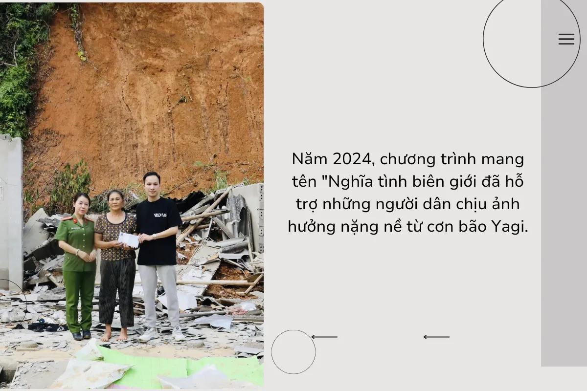 Năm 2024, chương trình mang tên Nghĩa tình biên giới đã hỗ trợ những người dân chịu ảnh hưởng nặng nề từ cơn bão Yagi.