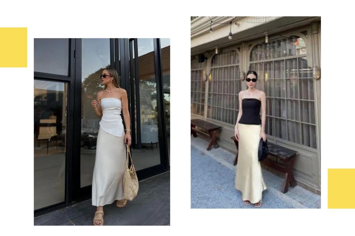 quyến rũ cùng chân váy lụa
