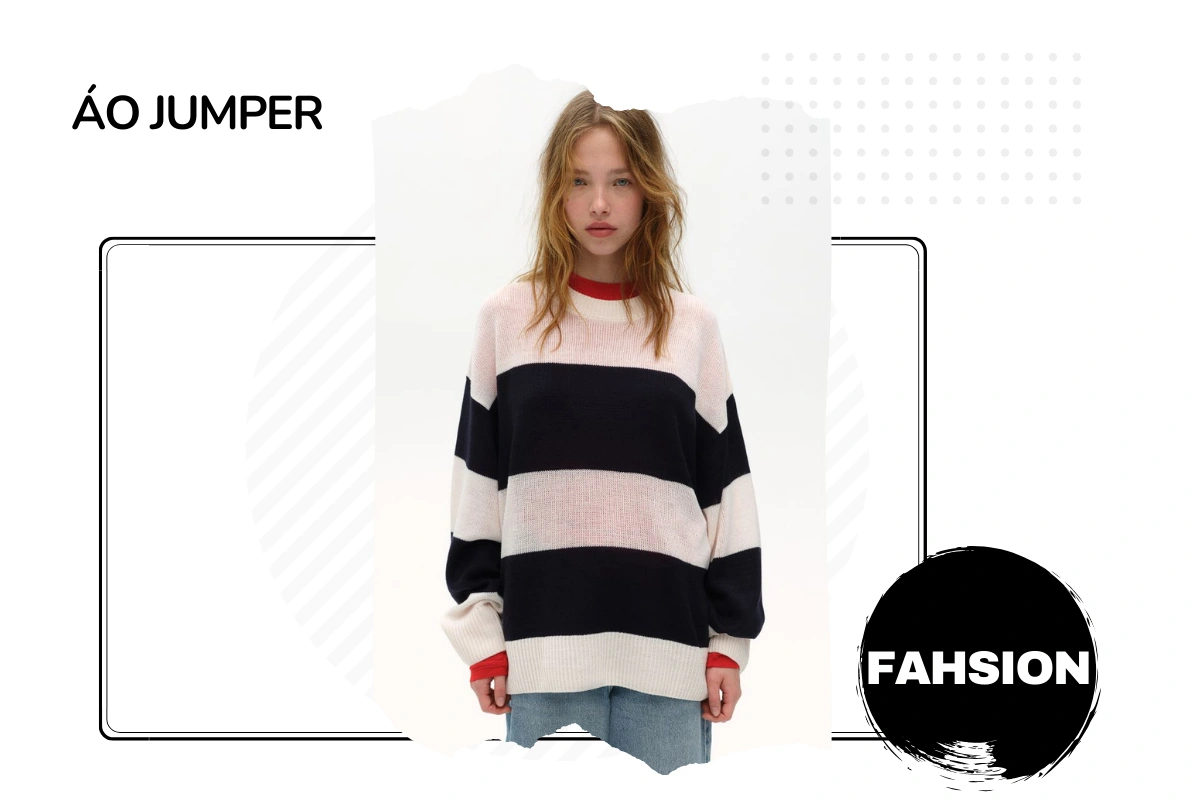 Áo jumper dài tay là một trong những kiểu áo phổ biến nhất