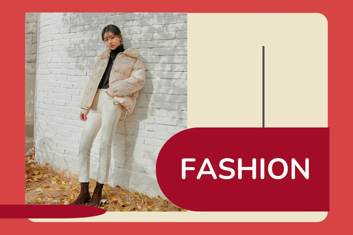 Áo khoác phao kết hợp với quần Jeans