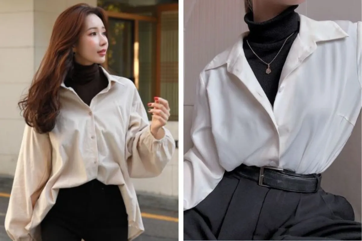 Áo len cổ lọ phối cùng quần dài