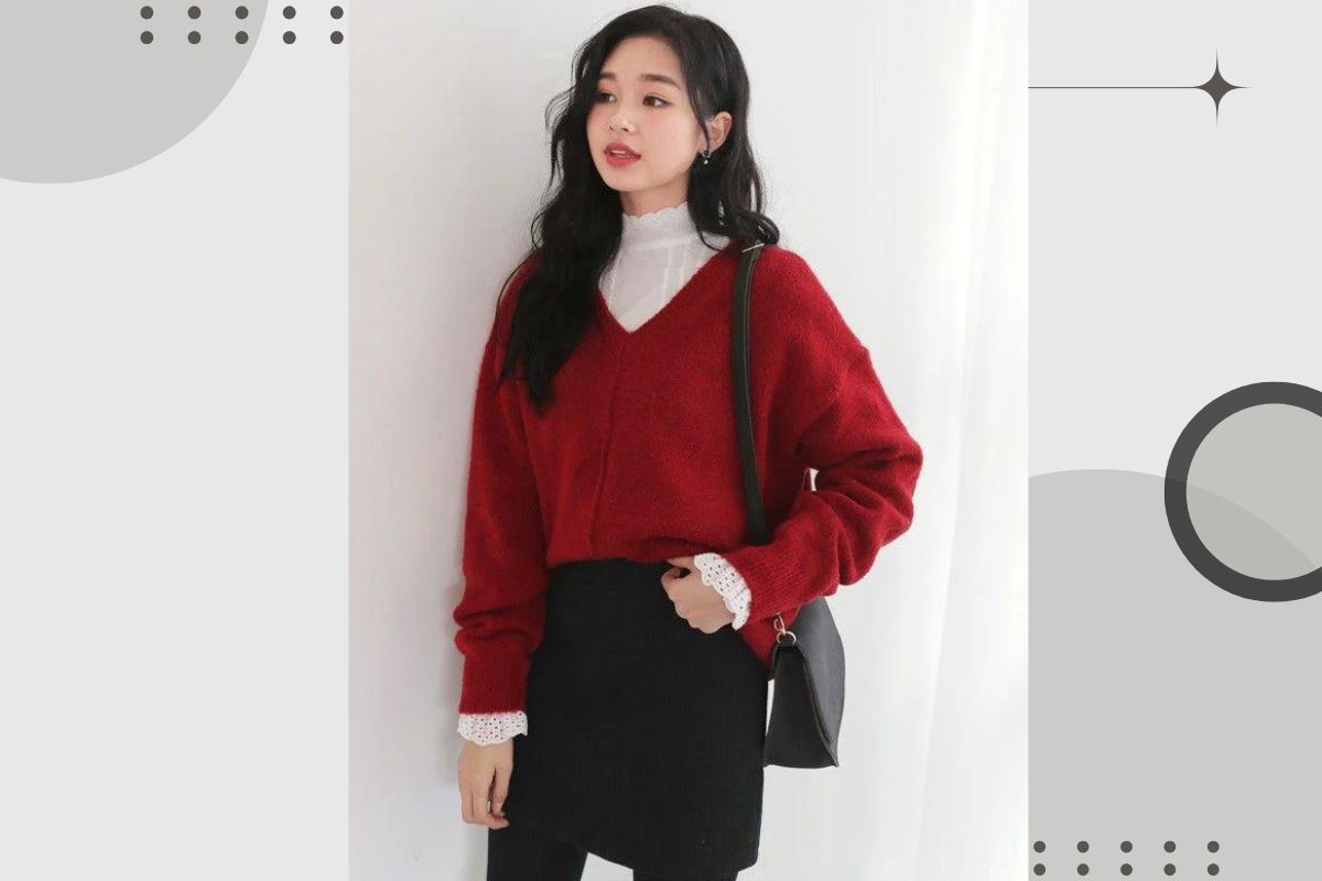 item màu đỏ đô phổ biến trong mùa đông