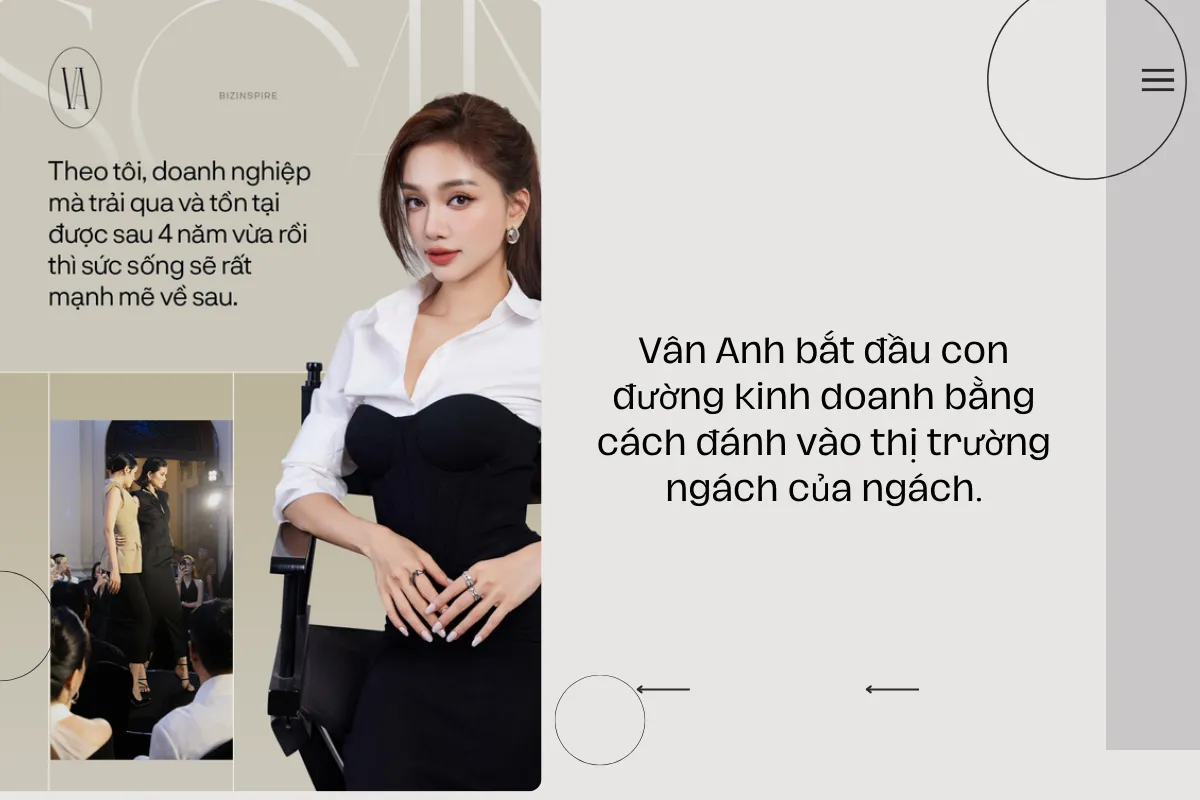 Vân Anh bắt đầu con đường kinh doanh bằng cách đánh vào thị trường ngách của ngách.
