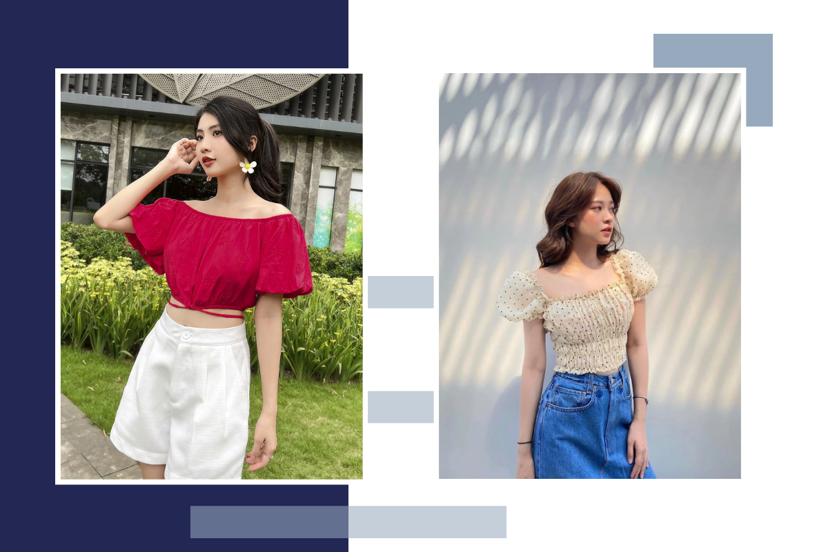 áo croptop tay phồng phù hợp với mọi thời tiết và hoàn cảnh