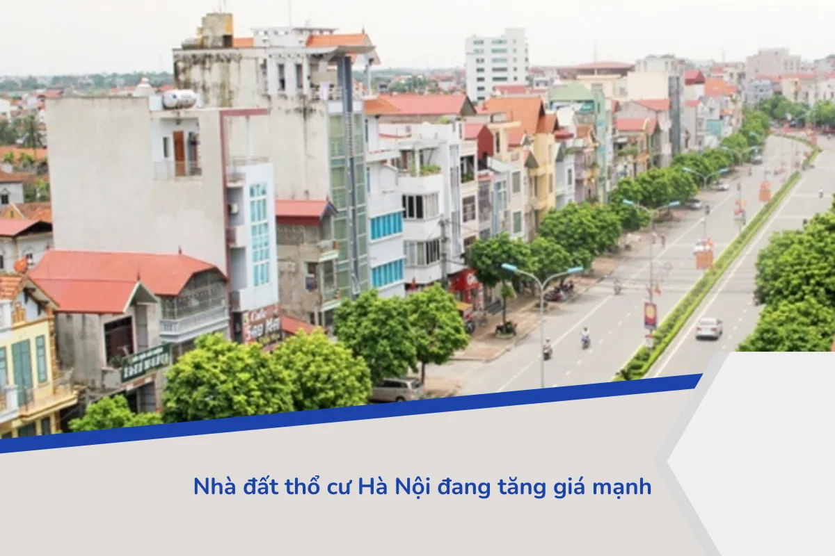 Nhà đất thổ cư Hà Nội đang tăng giá mạnh